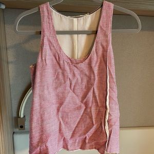Jbrand J Brand red/white crossover tank top blouse S